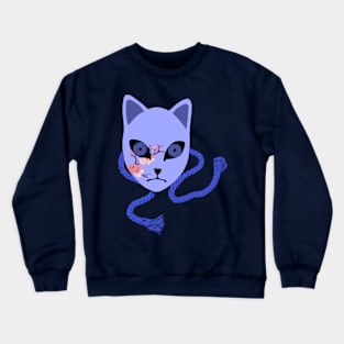 Sakura Fox Mask (Blue) Crewneck Sweatshirt